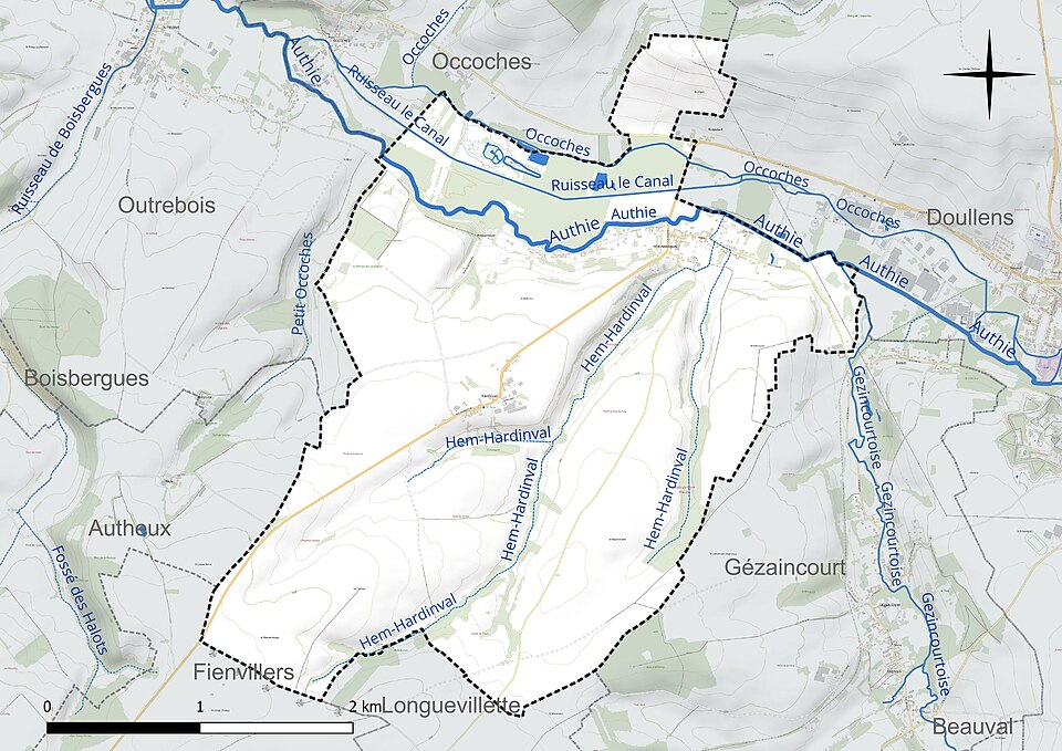 Réseau hydrographique de Hem-Hardinval.